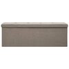 vidaXL Banco de almacenamiento plegable lino sint&eacute;tico gris taupe