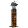 vidaXL Soportes para plantas 2 uds madera roble ahumado 30x30x80 cm