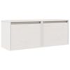 vidaXL Armarios de pared 2 uds madera maciza pino blanco 45x30x35 cm