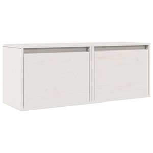 vidaXL Armarios de pared 2 uds madera maciza pino blanco 45x30x35 cm