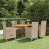 vidaXL Juego de comedor de jard&iacute;n de 7 piezas beige
