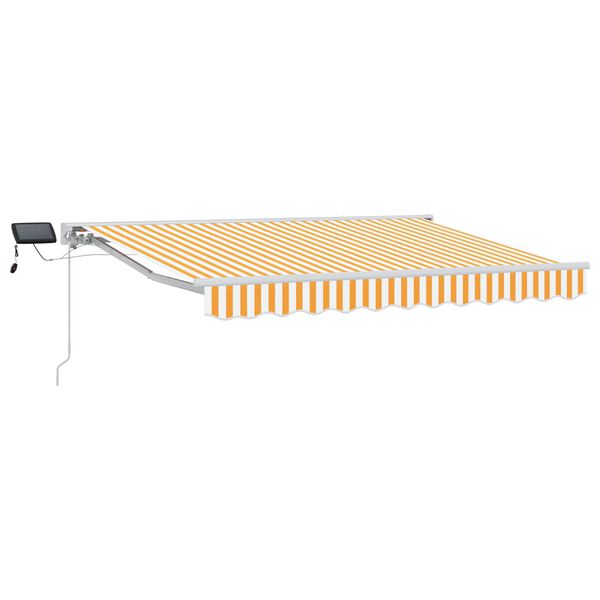 vidaXL Armaz&oacute;n de toldo manual con LEDs Amarillo y 3,5 x 2 m