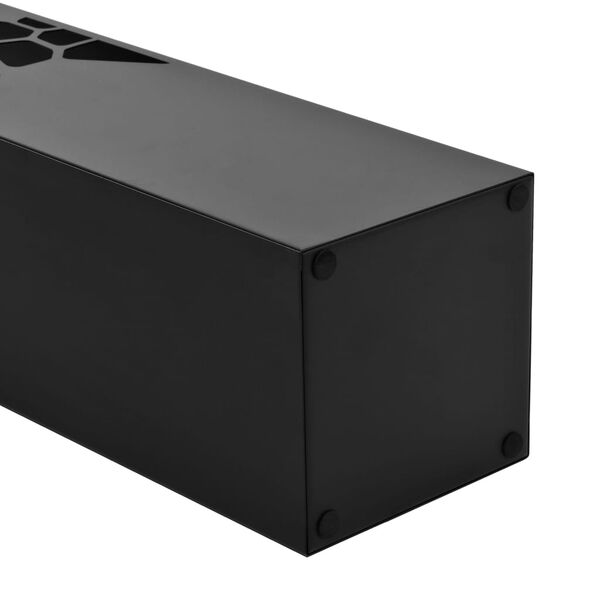 vidaXL Paragüero diseño piedras acero negro