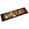 vidaXL Alfombra de cocina lavable terciopelo dibujo especias 45x150 cm