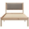 vidaXL Estructura de cama Taup&eacute; 90 x 200 cm Madera de pino macizo