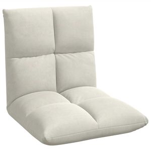 vidaXL Sill&oacute;n ajustable Crema Terciopelo