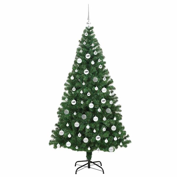 vidaXL &Aacute;rbol de Navidad artificial Verde 180 cm PVC y Acero y Pl&aacute;stico