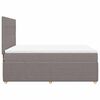 vidaXL Cama box spring con colch&oacute;n tela gris taupe 160x200 cm