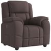 vidaXL Sill&oacute;n reclinable de tela marr&oacute;n oscuro
