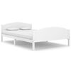 vidaXL Estructura de cama sin colch&oacute;n madera de pino blanco 160x200 cm
