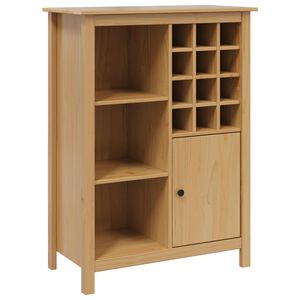 vidaXL Armario para Vinos HILL Marr&oacute;n miel 79.5 x 40 x 107.5 cm