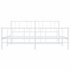 vidaXL Estructura cama sin colch&oacute;n con estribo metal blanco 200x200 cm