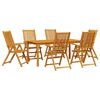 vidaXL Conjunto de Comedor de Jard&iacute;n 7 uds. Marr&oacute;n