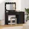 vidaXL Mesa de tocador con caj&oacute;n 2 pcs Negro 40 x 41 x 75 cm