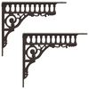 vidaXL Soportes para estanter&iacute;as de pared 2 uds. Marr&oacute;n antiguo