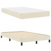 vidaXL Estructura de cama con colch&oacute;n Crema 120 x 200 cm tela