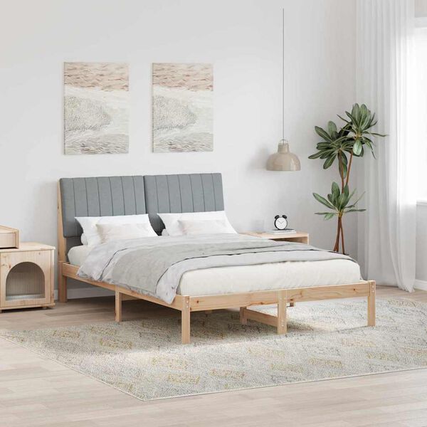 vidaXL Estructura de cama Marr&oacute;n 135 x 190 cm Madera de pino macizo