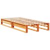 vidaXL Cama con estanter&iacute;a sin colch&oacute;n madera maciza marr&oacute;n 75x190 cm
