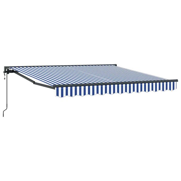 vidaXL Toldo Retráctil Azul y 300 x 250 cm Poliéster y metal