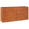 vidaXL Arriate oxidado de acero corten 160x40x77 cm