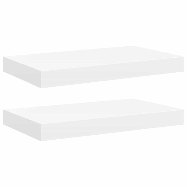vidaXL Estantes flotantes de pared 2 uds MDF blanco 40x23x3,8 cm