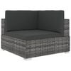 vidaXL Sof&aacute; modular de esquina con cojines rat&aacute;n sint&eacute;tico gris