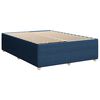 vidaXL Cama box spring con colch&oacute;n tela azul 140x190 cm