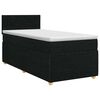 vidaXL Cama box spring con colch&oacute;n con cabecera Negro 90 x 190 cm Tela