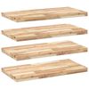 vidaXL Estantes flotantes 4 uds madera acacia sin tratar 100x40x4 cm