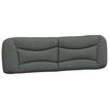 vidaXL Cabecero de cama acolchado Hvar tela gris oscuro 180 cm