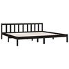 vidaXL Estructura de cama sin colchón madera maciza negro 200x200 cm