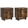 vidaXL Armario de Noche 2 uds. Roble Ahumado 43 x 34,5 x 50 cm