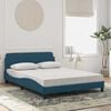 vidaXL Cama con colch&oacute;n Dover terciopelo azul 140x200 cm
