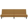 vidaXL Sofá cama de 2 plazas terciopelo marrón