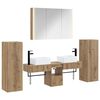 vidaXL Juego de muebles de ba&ntilde;o 6 uds. Roble artisan