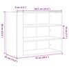 vidaXL Armario de pared madera de ingenier&iacute;a negro 75x35x60 cm