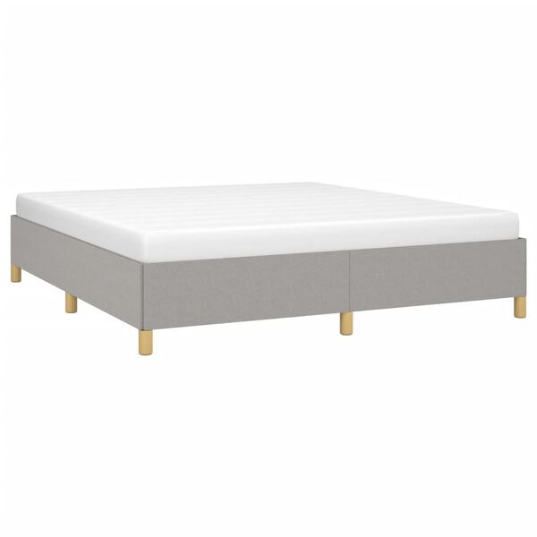 vidaXL Cama sin colchón tela gris claro 180x200 cm