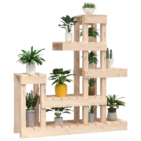 vidaXL Soporte para plantas madera maciza de pino 92x25x97 cm