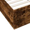 vidaXL Estructura cama con luces LED madera roble ahumado 100x200 cm