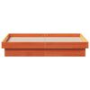 vidaXL Estructura de cama LED madera maciza pino marr&oacute;n cera 140x190cm