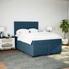 vidaXL Cama box spring con colch&oacute;n terciopelo azul 140x200 cm