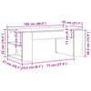 vidaXL Mesa de centro madera de ingeniería roble ahumado 102x55x42 cm