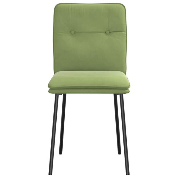 vidaXL Sillas de comedor 4 unidades terciopelo verde claro