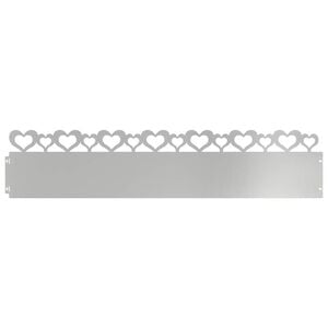 vidaXL Borduras para c&eacute;sped 10 pcs Plateado 103 x 0,05 x 22 cm