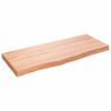 vidaXL Tablero mesa madera roble tratada marr&oacute;n claro 100x40x(2-6) cm