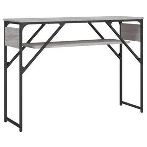 vidaXL Mesa consola estante madera ingenier&iacute;a Sonoma gris 105x30x75 cm