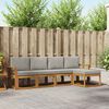 vidaXL Conjunto de sof&aacute;s de exterior 5 pcs Gris Natural y Claro