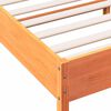 vidaXL Estructura de cama sin colch&oacute;n madera maciza marr&oacute;n 90x190 cm