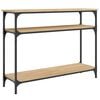 vidaXL Mesa consola madera de ingenier&iacute;a roble Sonoma 100x29x75 cm