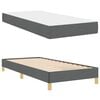 vidaXL Cama tipo Box Spring con colch&oacute;n Gris oscuro 90 x 200 cm tela
